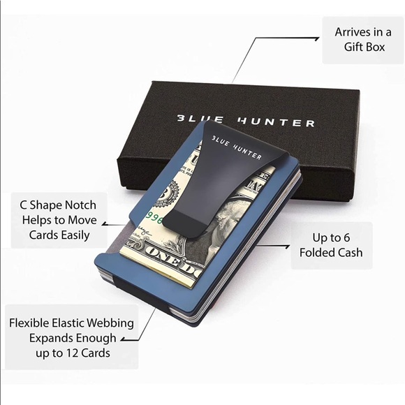 Carbon Fiber Wallet for Men or Women, RFID Blocking Minimalist Credit Card Holde - Picture 3 of 9